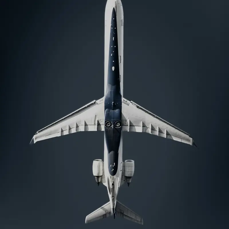 Aircraft components on an aerospace manufacturing line